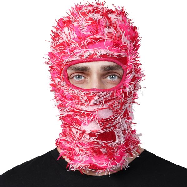 Radical Texture Balaclava - Avant-Garde 3D Fiber Face Mask | Wearable Art