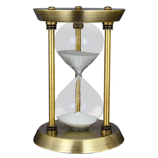 General Creative Three Pillar Flat Top Hourglass Timer 60 Minute Ornament