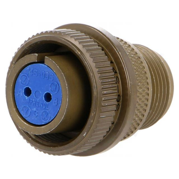 XY3106A-14S-9S: Rugged MIL-DTL-5015 Circular Cable Plug, 2-Socket, 13A