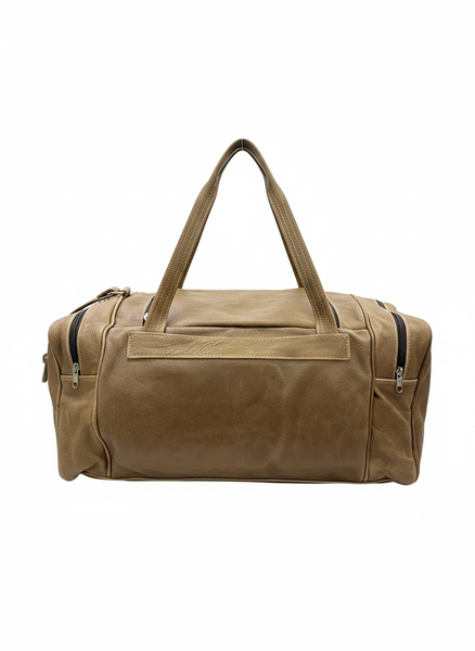 Premium Brown Leather Duffel Bag - 20 Litres Stylish Travel &amp; Gym Bag