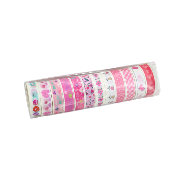 12 Rolls 2m Flower Washi Tape, DIY Crafts Gift Wrapping Scrapbooking Decors