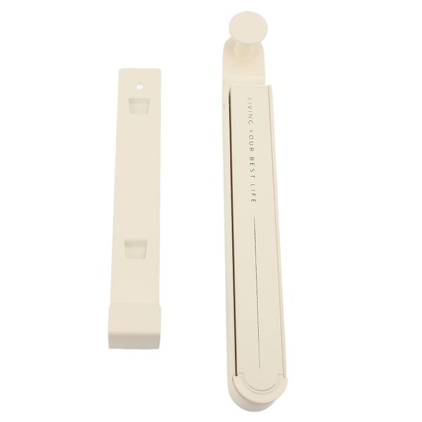 Grey No Drill Over The Door Hanger With Retractable Rod Foldable