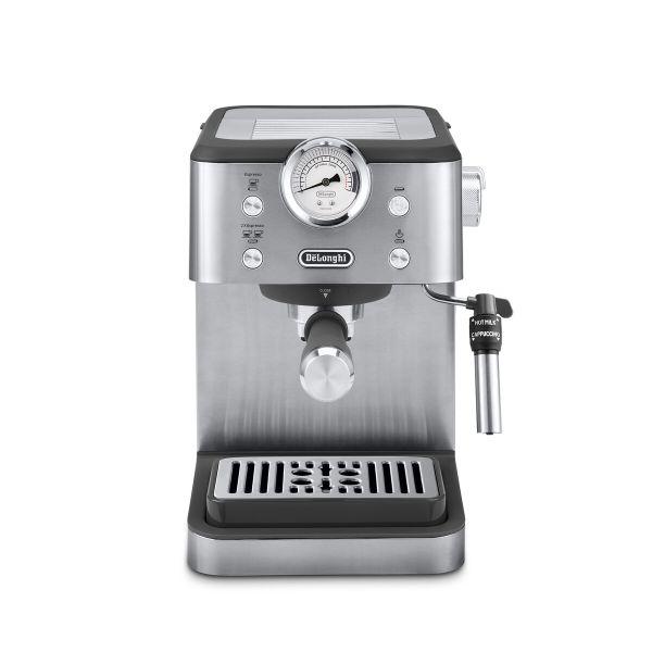 Delonghi - Classic Manual Pump Espresso Machine with Pressure Gauge - EM450