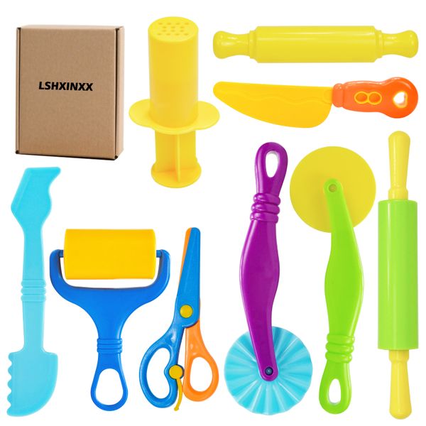 LSHXINXX Playdough Tool Set, 9 Pcs Play Dough Tools Sets for Kids Ages 4-8