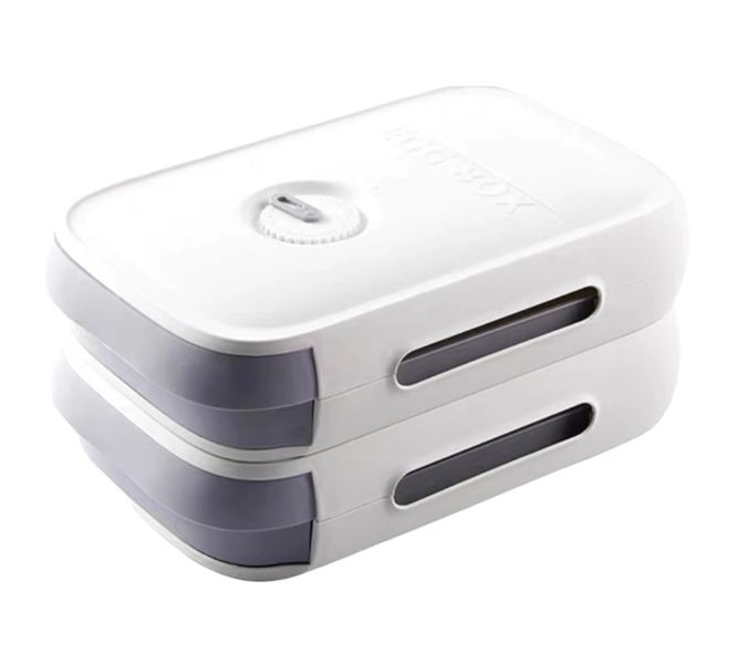 Set of 2 Drawer Type Egg Storage Box Refrigerator Egg Dispenser Organizer