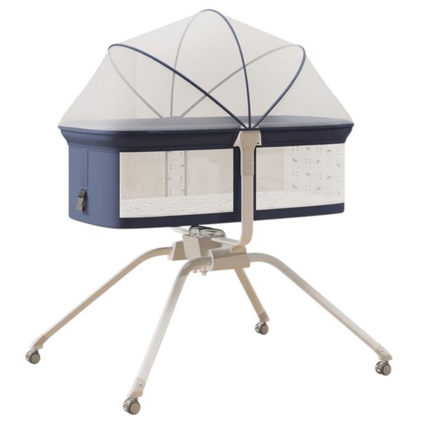 Portable Baby Bassinet With Canopy &amp; Mesh Sides