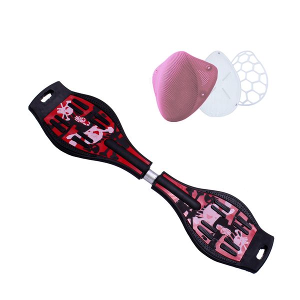 RipStick Swivel Skateboard &amp; Silicone Mask - Red Skull