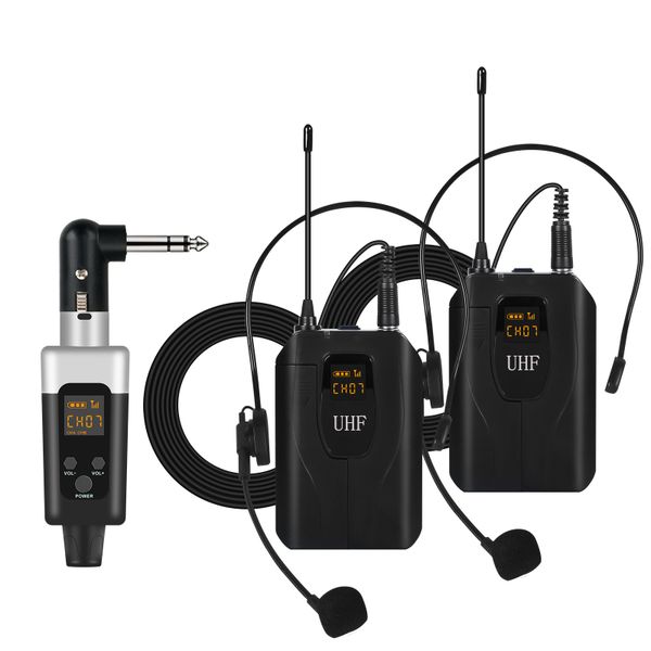 Wireless waist microphone head mounted microphone headset mics