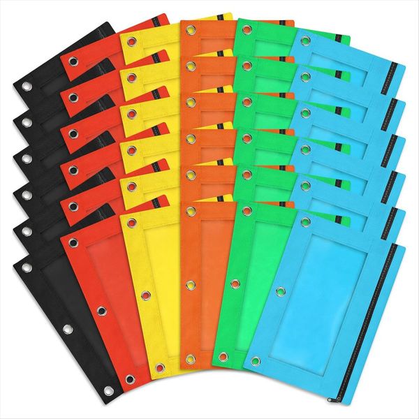30 Pack Pencil Pouch Bulk Zipper Pencil Pouch Bulk for School Home