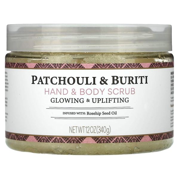 Nubian Heritage, Hand &amp; Body Scrub, Patchouli &amp; Buriti, 12 oz (340 g)