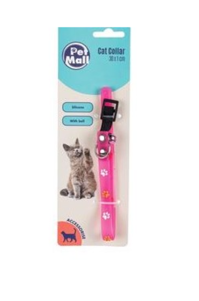 Pet Mall - Cat Collar - Silicone - Pink/Red/Blue