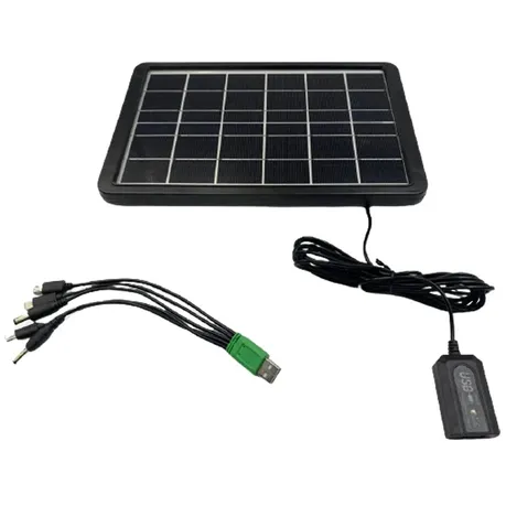 Solar Panel Charging Station-8W/6V Charging Panel With USB Multi Head Cable