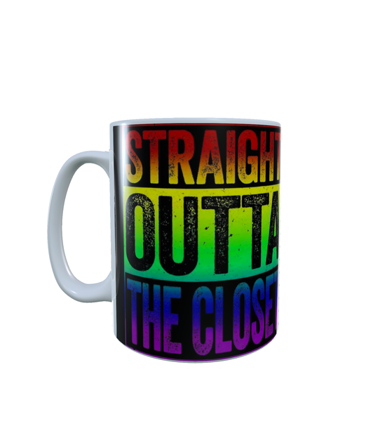 LGBTQ - Straight Outta The Closet V1 - Aesthetic - Coffee Mug