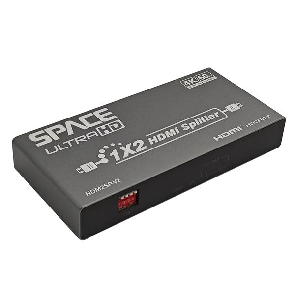 Space TV UltraHD 2 Way HDMI Splitter 4K HDMI