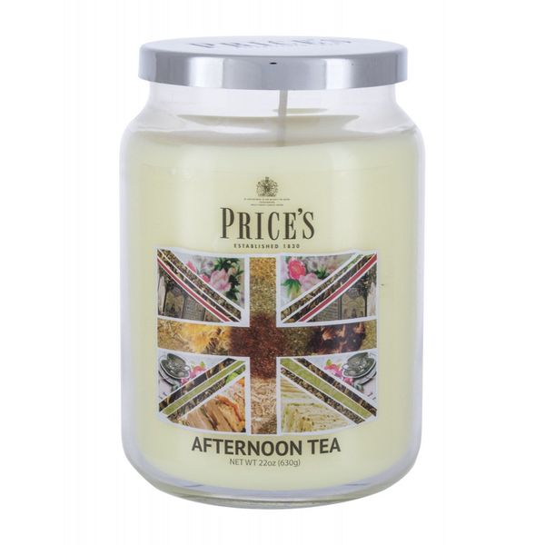 Price's Large Candle in Glass Jar Afternoon Tea