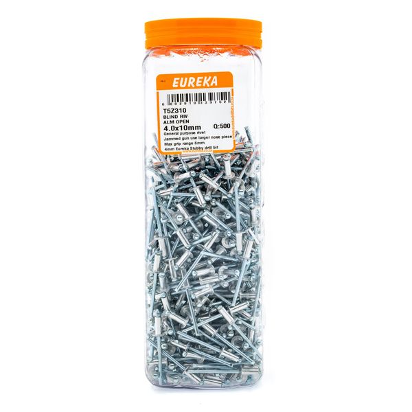 EUREKA Blind Rivet Aluminium Open 4 x 10mm Q:500 T5Z310
