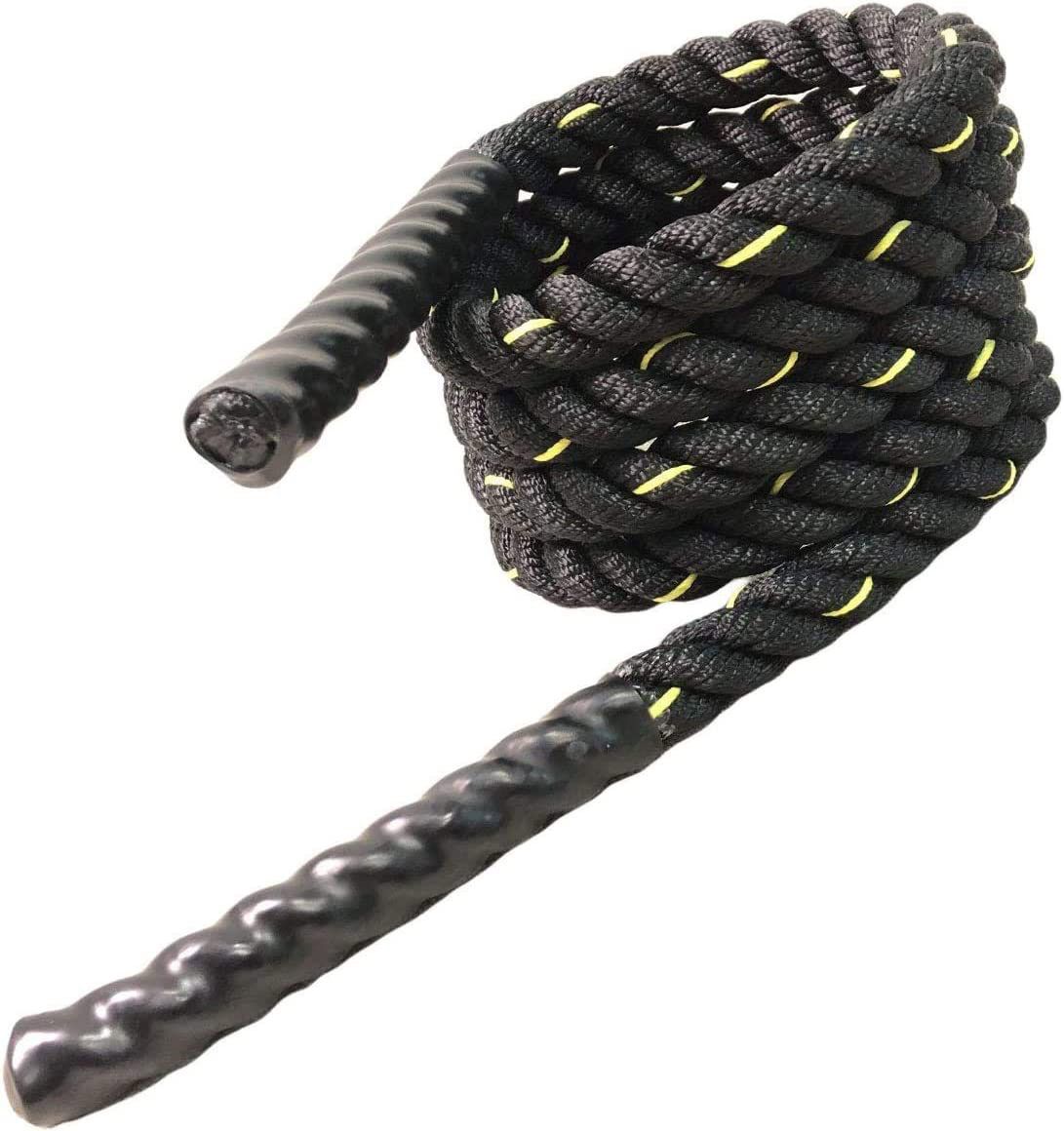 Heavy 5lb Weighted Jump Rope For Fitness - Adult Battle Rope For Strength Training, Cardio, Muscle Building (15ft)