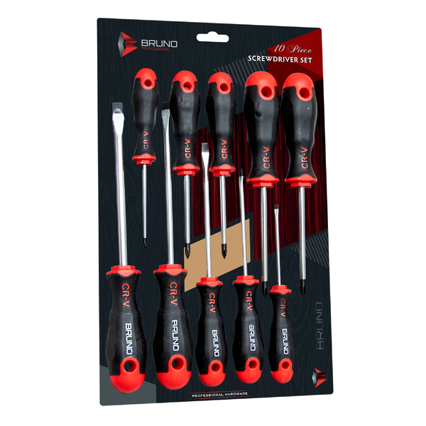 Screwdriver Set - 10 Pieces - Bruno