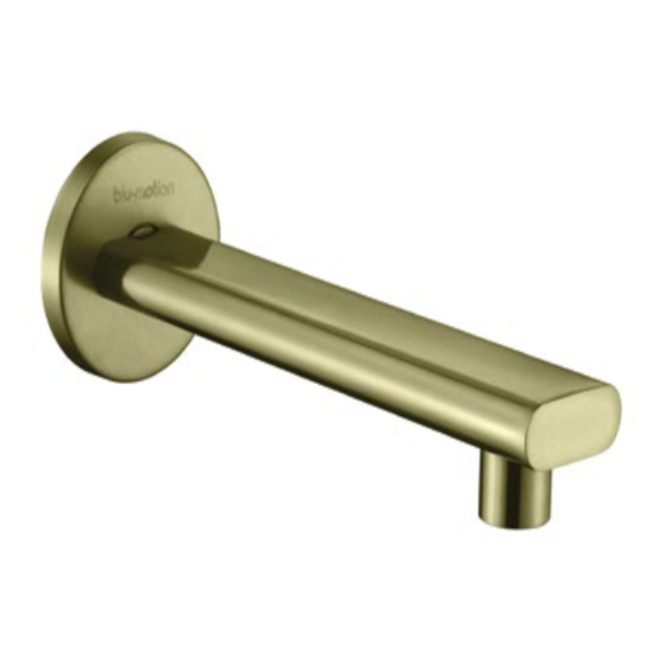 Brushed Brass Oval Spout - 130mm