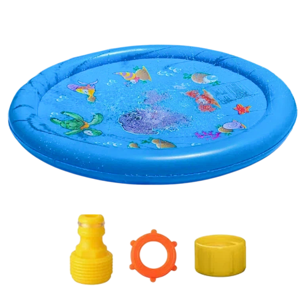 Colorful Pattern Blow-up Aqua Crawling Cushion with Fountain for Toddlers