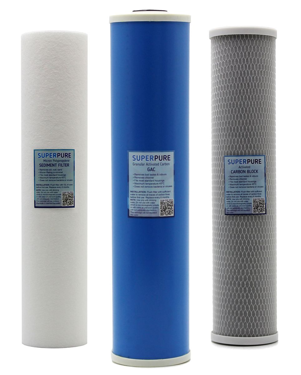 SUPERPURE 20 inch Big Blue Replacement Filter - Premium (Set of 3 ...