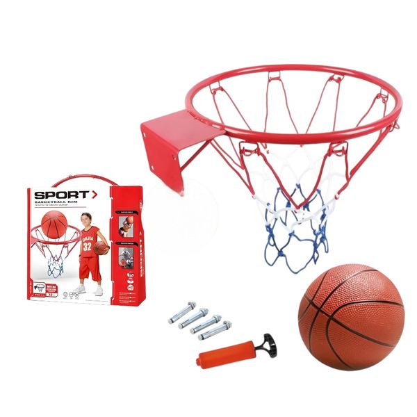 Premium Mini Basketball Hoop Set-32cm Metal Rim for Indoor &amp; Outdoor Play