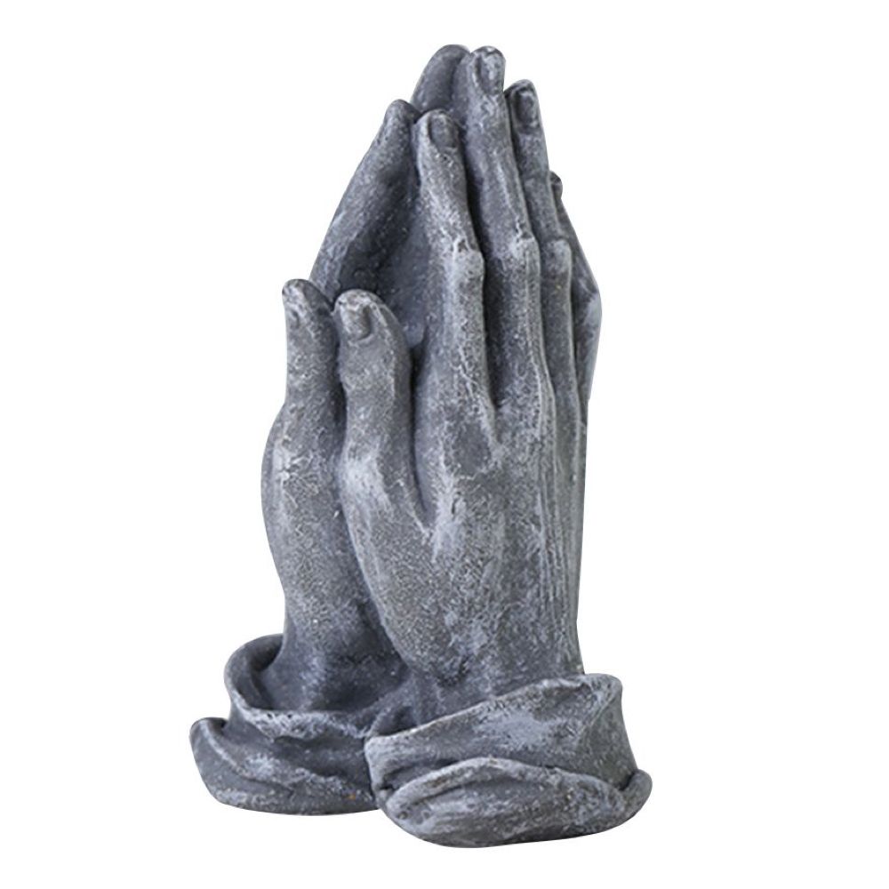 Home Mini Decor Novelty Resin Praying Hands Ornament (8cm)