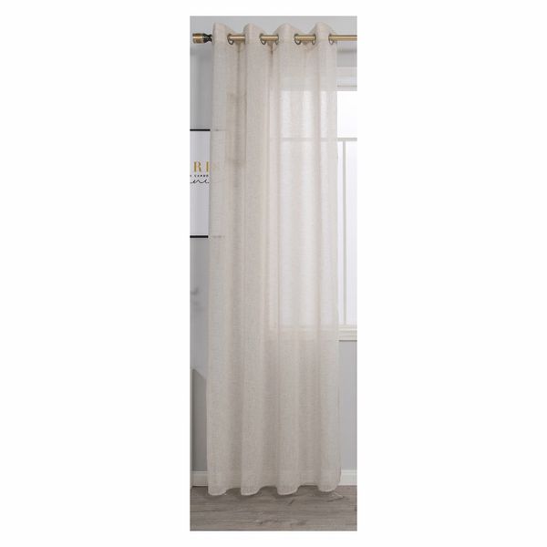 Matoc Readymade Curtain -Textured Sheer -Eyelet -Natural -140cm W x 221cmH