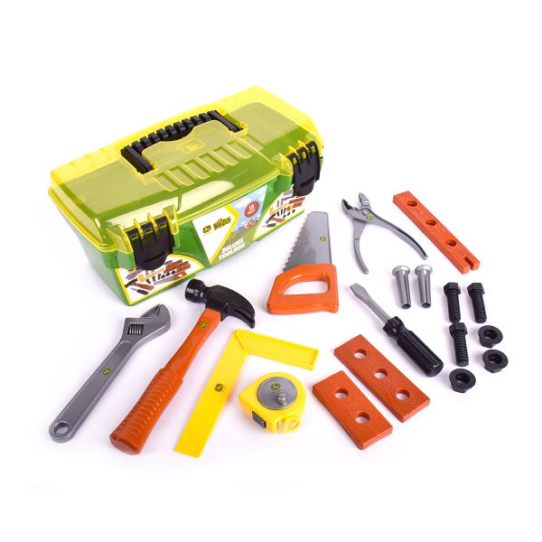 John Deere - 18 pieces - Deluxe Toolbox Construction Playset