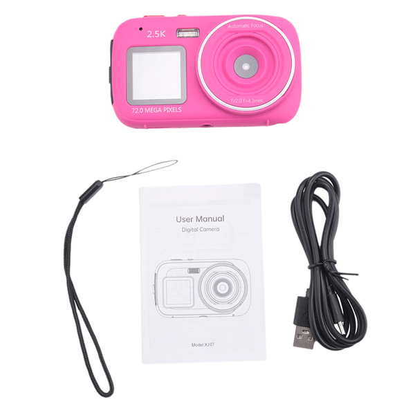 Digital Camera 16X Zoom Dual Screen 72Mp Hd Camera For Kids Blue