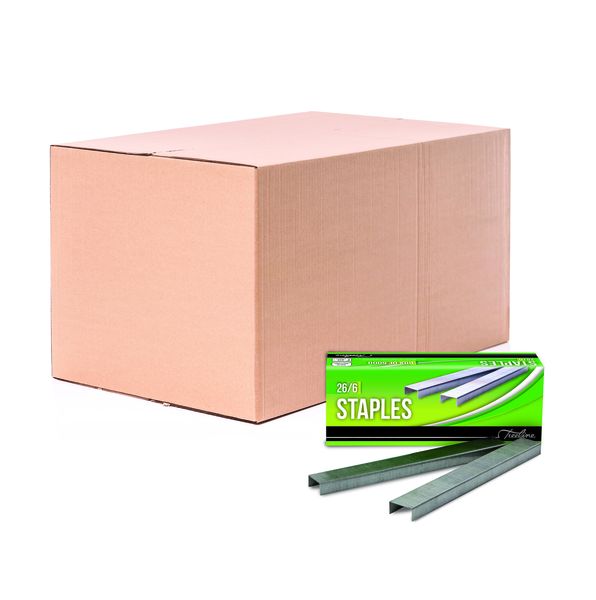 Treeline 26/6 Staples - 20 Sheets (5000 per box) - Pack of 20 Boxes