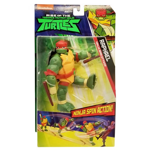 Rise of TMNT Delux Figurine - Ninja Spin Action Raphael