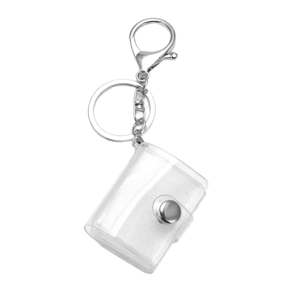 Mini Small Photo Album Keychain 16 Pictures Book Holder Keyring Gifts