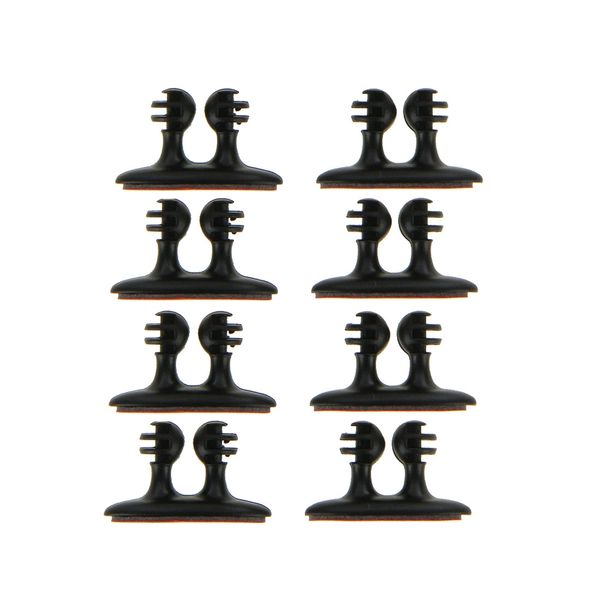 Cre8tive 8 PCS Convenient Car USB Cable Clips with Adhesive(Black)