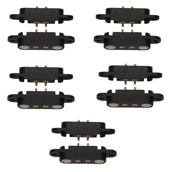 5Pair 2Pin Magnetic Pogo Pin Connector Male Female Spacing 2.5mm 1.5A Water