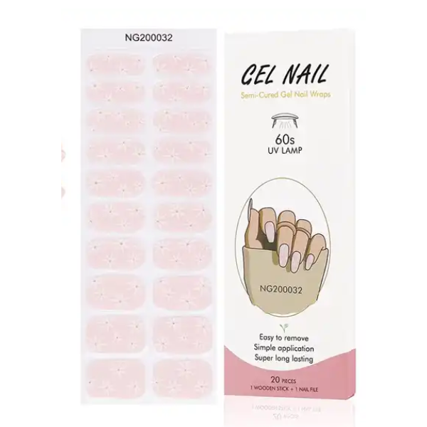 UV/LED Semi Cured Gel Nail Wraps No.32
