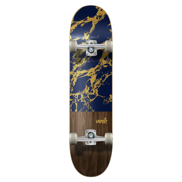 Verb Complete Skateboard - Marble Dip - Navy/Gold - 7.75