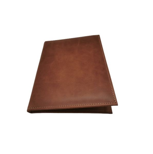 Kurgan Kenani Genuine Leather A5 Notepad Holder - Vintage Ginger