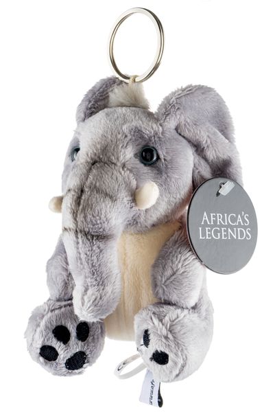 Elephant Keyring With Soft &amp; Fluffy Design - Nzinga Range