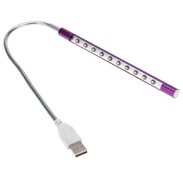 USB 10 LED Flexible Light- Purple