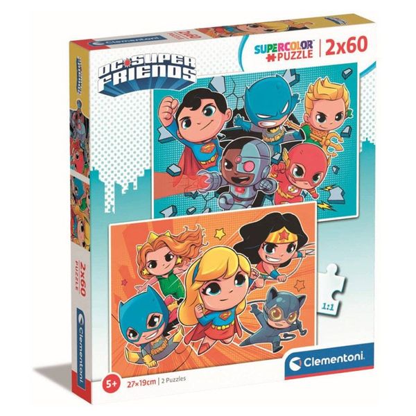 Clementoni (2X60) Pieces Puzzle Dc Comics Superfriends