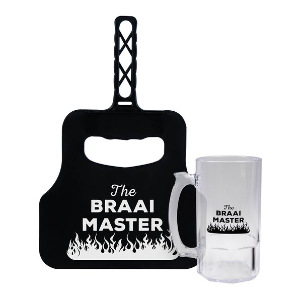 Lumoss - Beer Mug &amp; Braai Fan Set - Braai Master