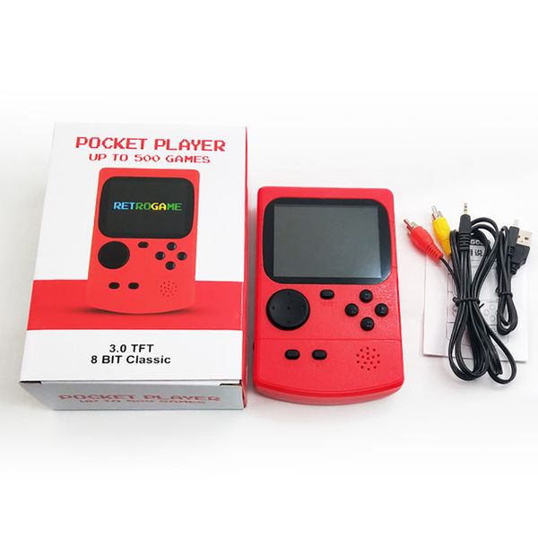 3-inch Retro Handheld Console with 500 Games