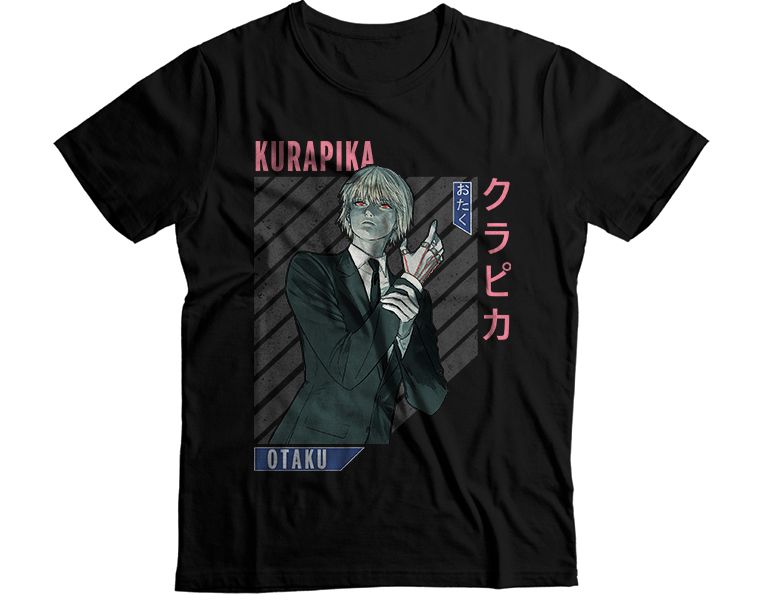 Kurapika Black Suit Blue Tint Graphic T-Shirt