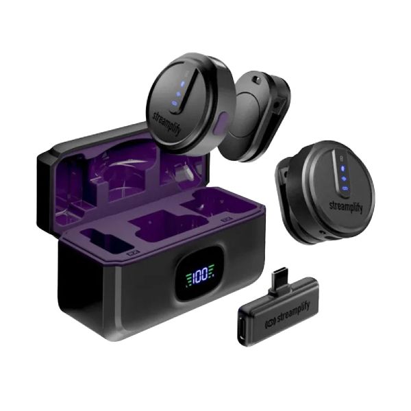 Streamplify Mic Go Microphone, Comes with Charging Case