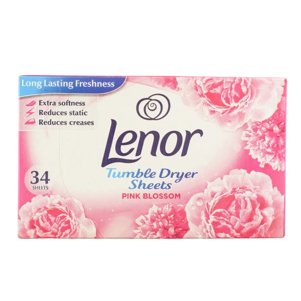 Lenor Tumble Dryer Sheets Pink Blossom 34-Pack