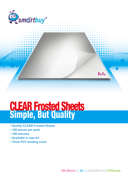 Smartbuy Frosted Binding Covers PVC - Clear