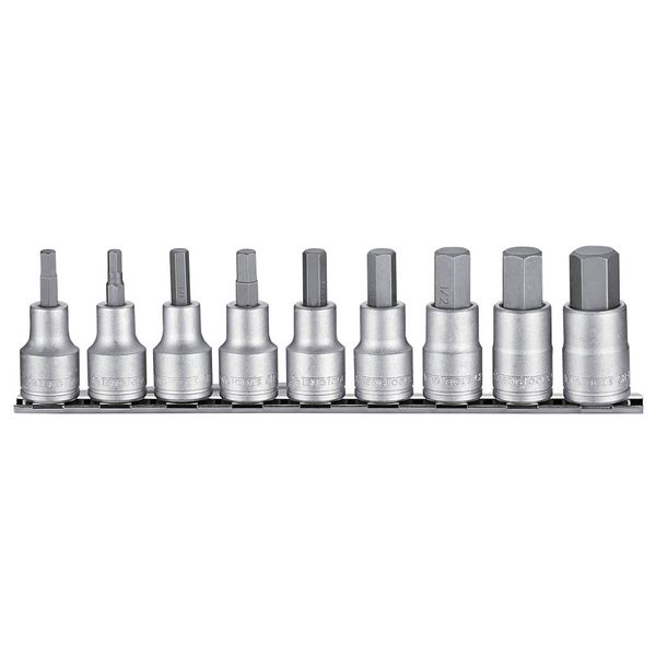 TengTools - 9 Piece Hex Bit Socket AF(Imperial) Set - M1209AF