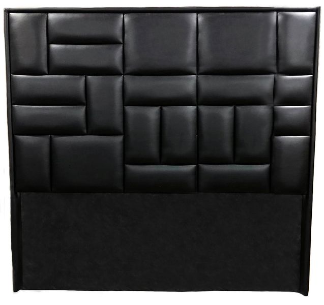Black Leather Headboard King Size image