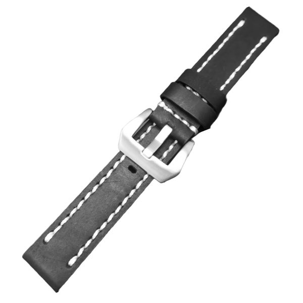 Genuine Leather Watch Strap Smooth Finish 20mm Extra Thick
